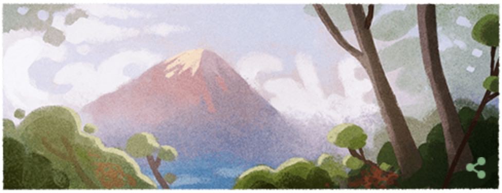 Googleロゴ「山の日」に