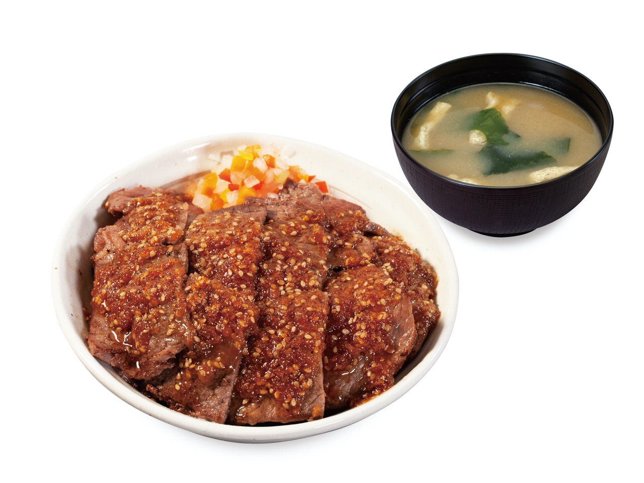 【松屋】選べる極旨ソースにはみ出るボリュームの「牛ステーキ丼」10月6日より発売開始
