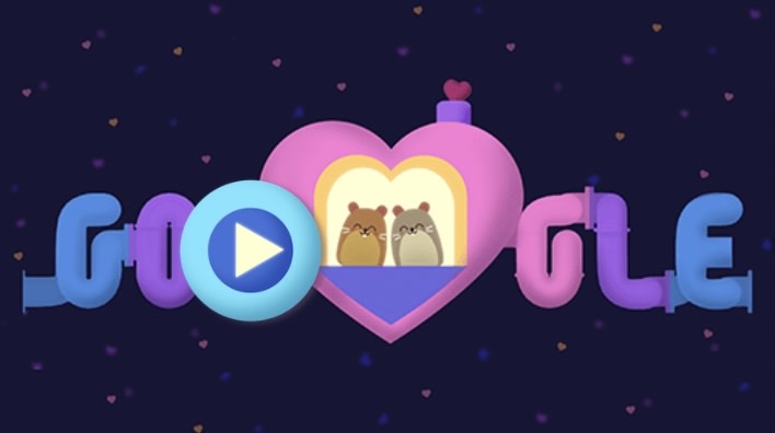 Google logo valentines day 14000