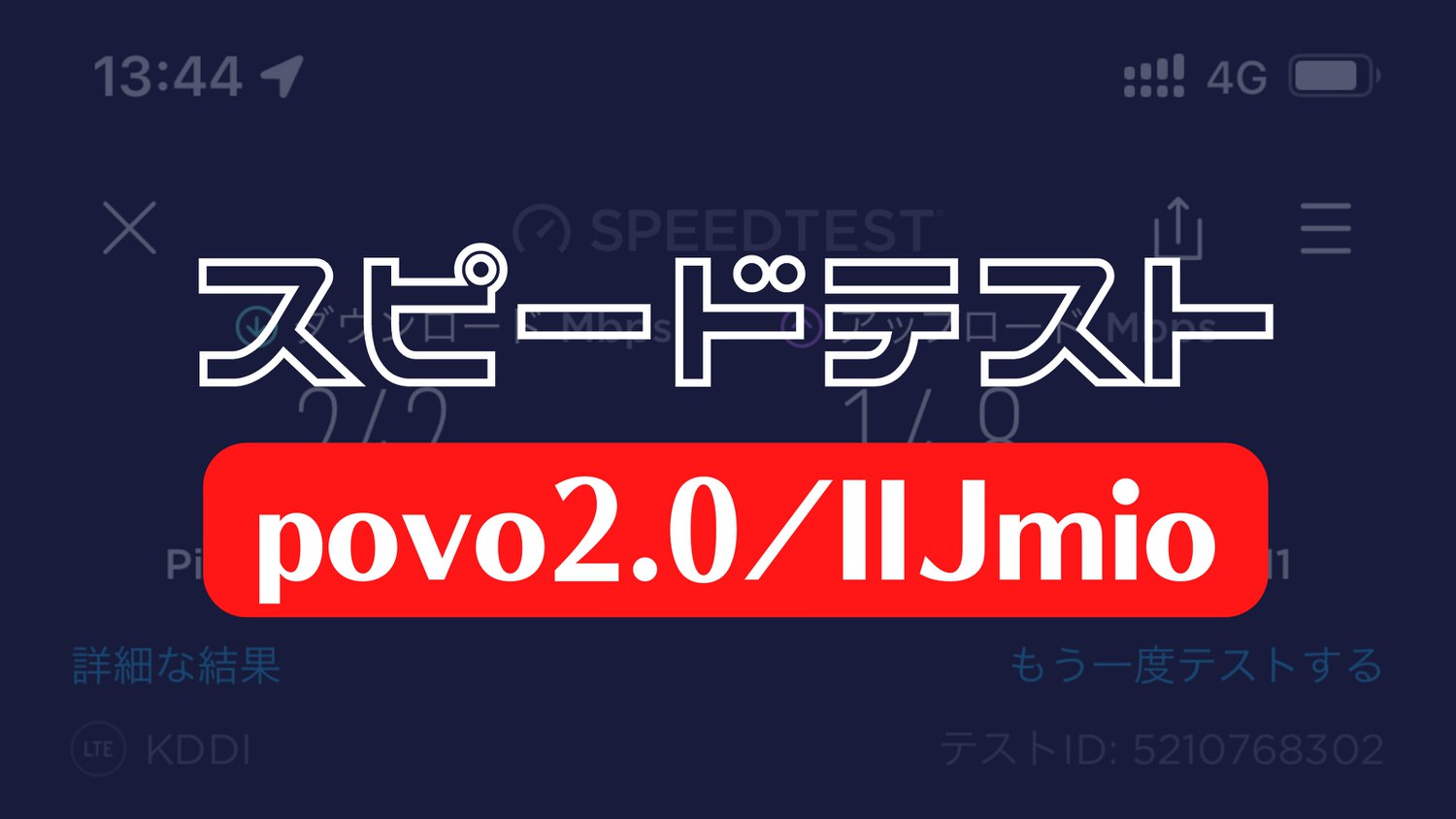 スピードテスト IIJmio povo2.0 27000